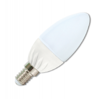 LED žárovka svíčka E14 C37 teplá bílá 5W 425Lm - Ecolite